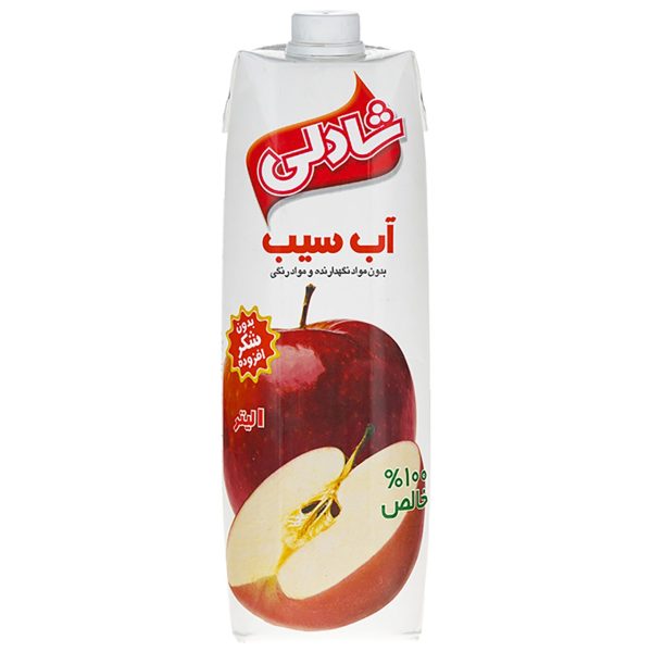 آب سیب بدون شکر افزوده شادلی ۱ لیتری
